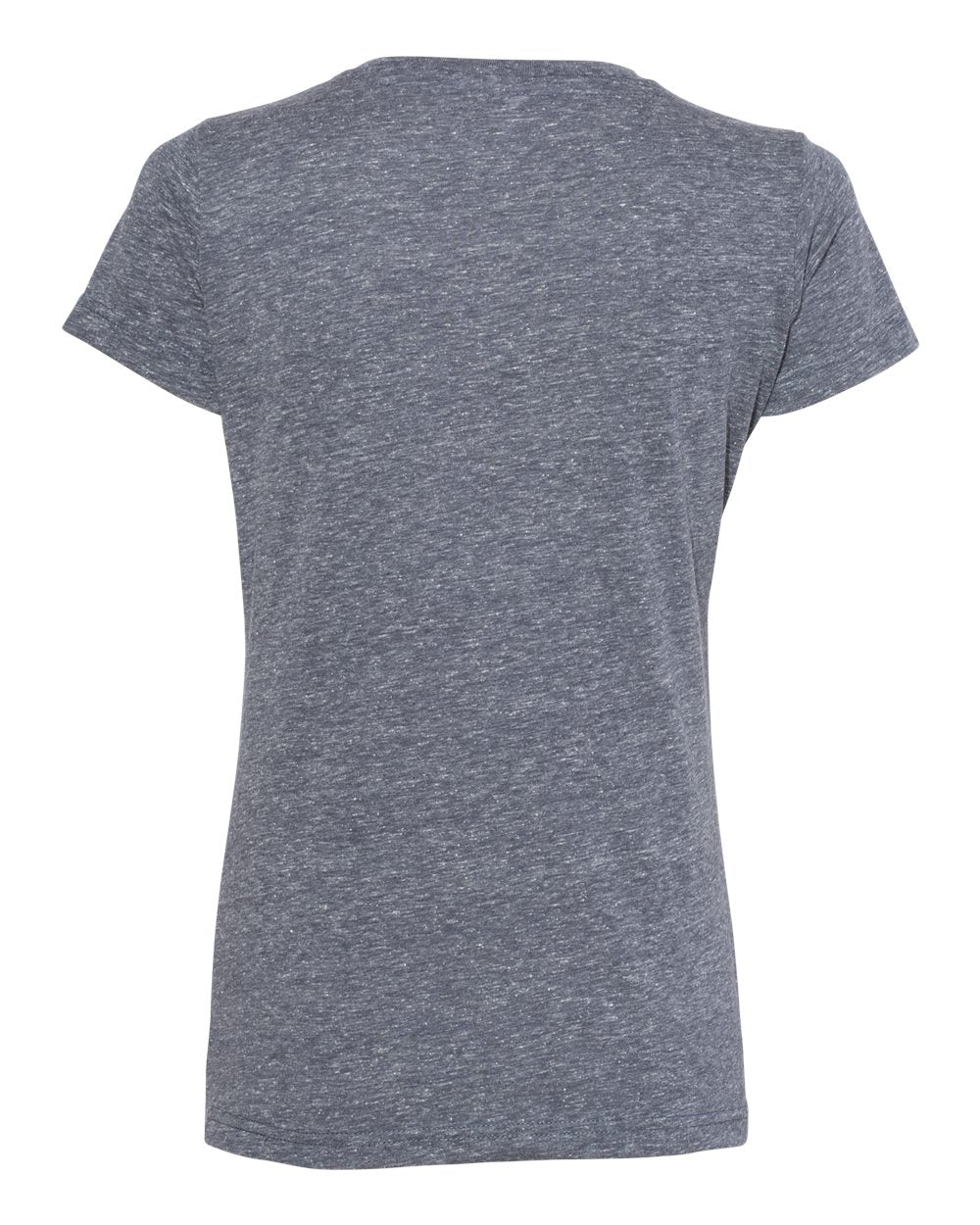 Women's Harborside Mélange V-Neck Tee - Back - B01838753 - Navy Melange