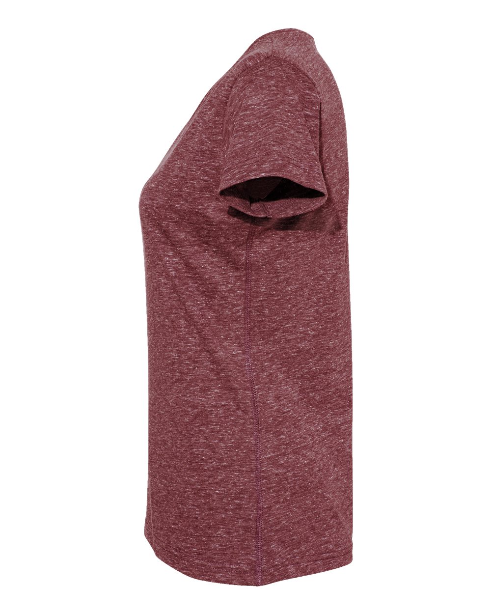 Women's Harborside Mélange V-Neck Tee - DirectSide - B01838533 - Burgundy Melange