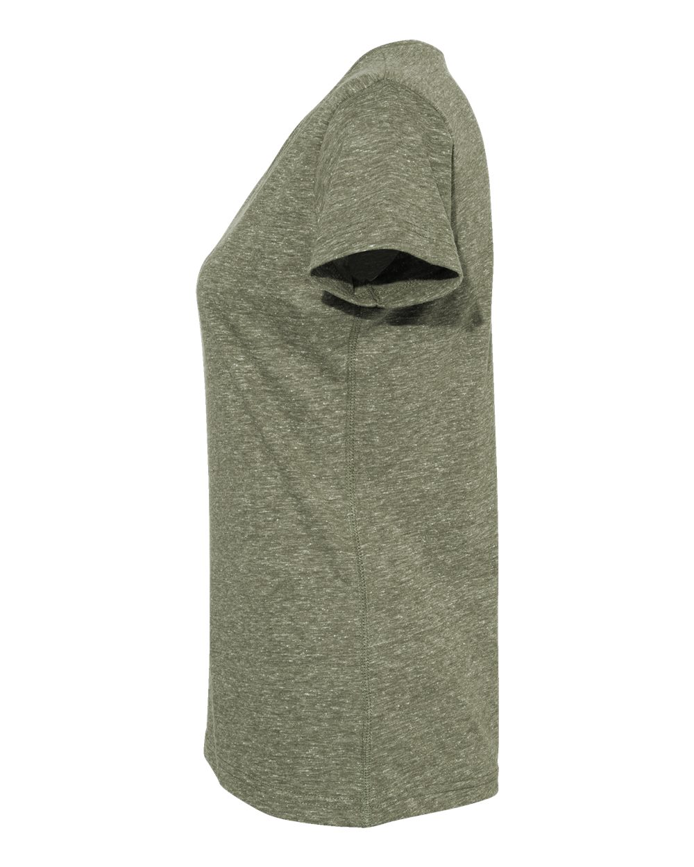 Women's Harborside Mélange V-Neck Tee - DirectSide - B01838543 - Military Green Melange