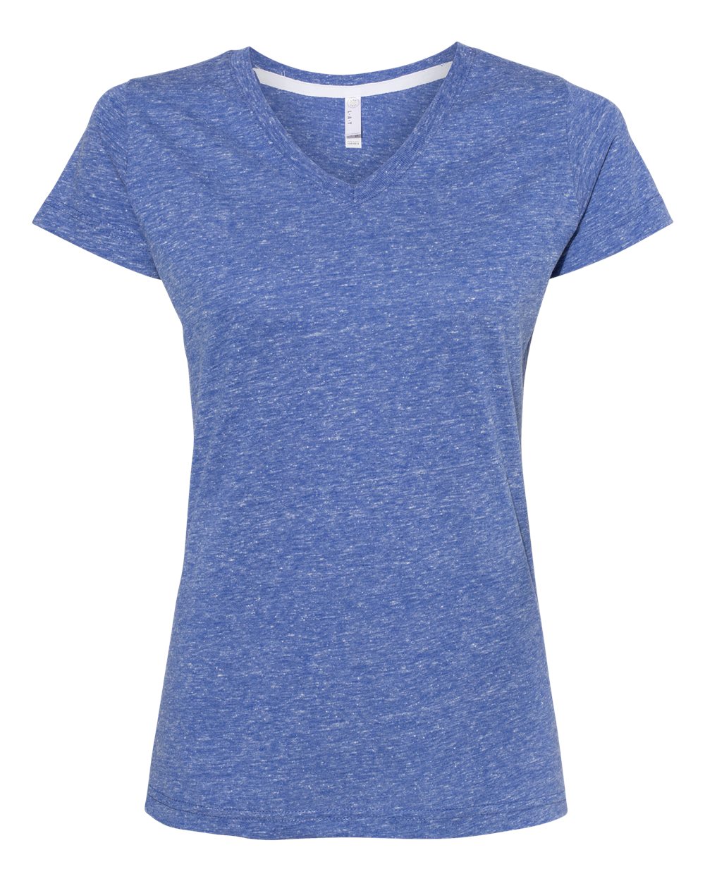 Women's Harborside Mélange V-Neck Tee - Front - B01838653 - Royal Melange