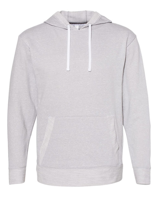 Unisex Harborside Mélange French Terry Hoodie Sweatshirt - Front - B02038093 - Grey Melange