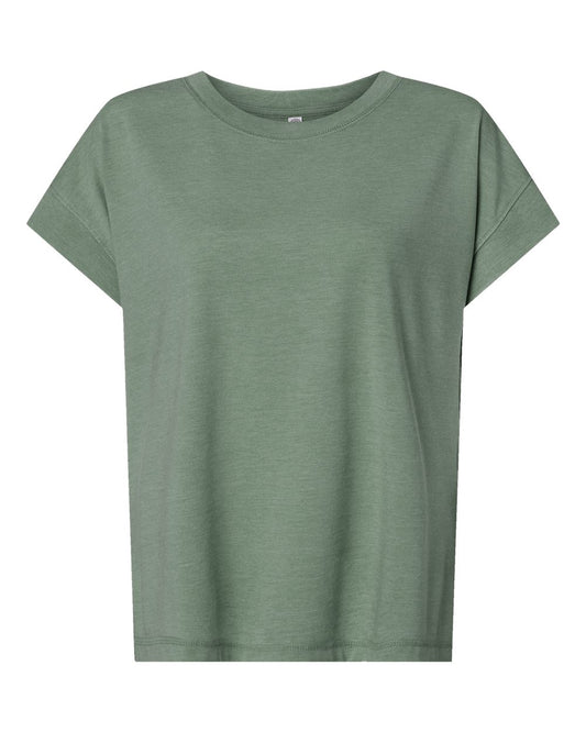 Women's Relaxed Vintage Wash Tee - Front - B03538543 - Washed Basil