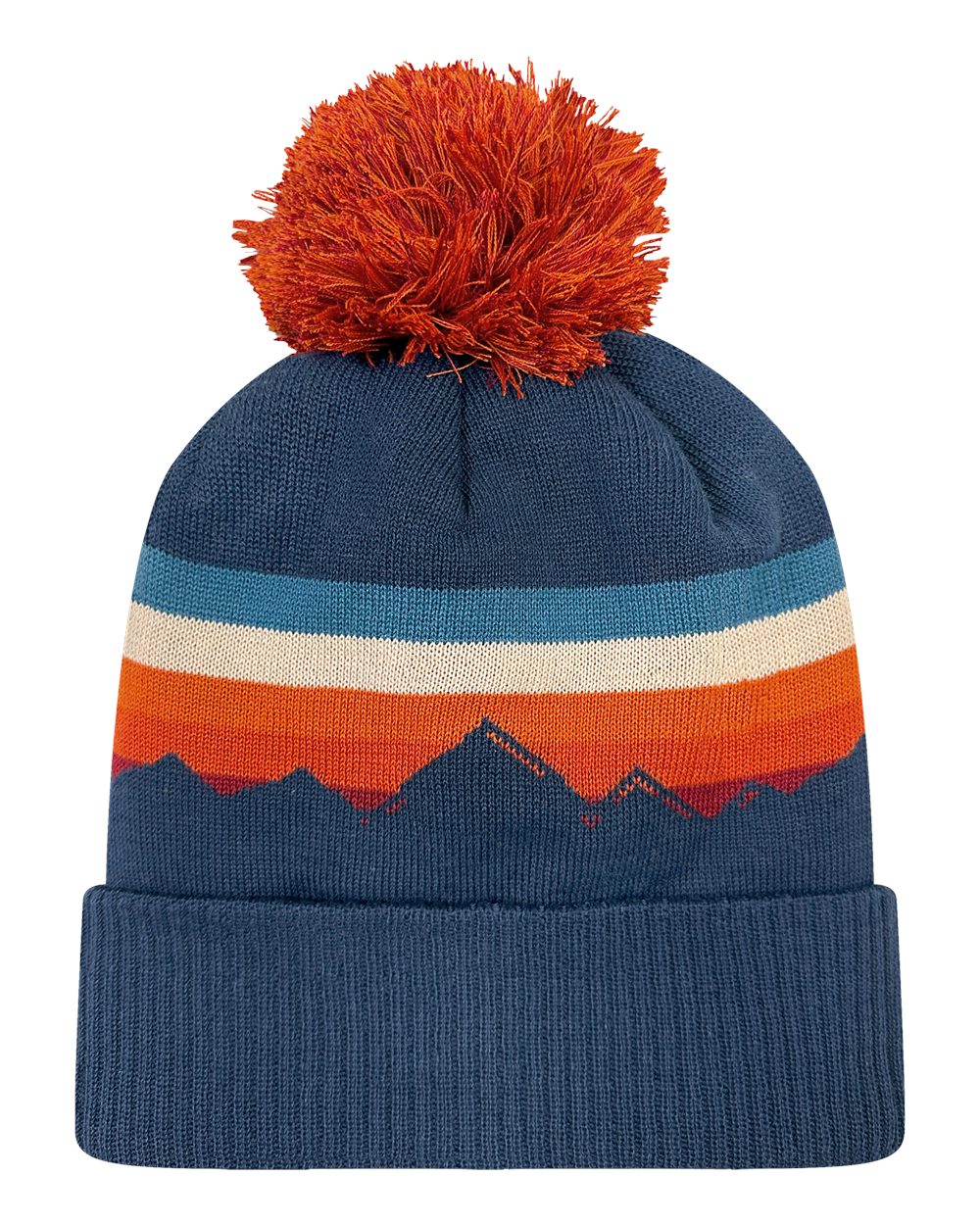 Grand Recycled Beanie - Front - B36295650 - Alpenglow/ Navy