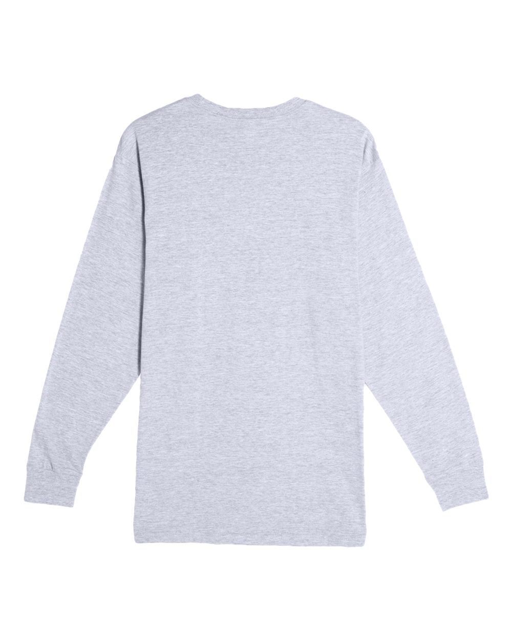 Heavyweight Long Sleeve T-Shirt - Back - B493C9092 - Heather Grey