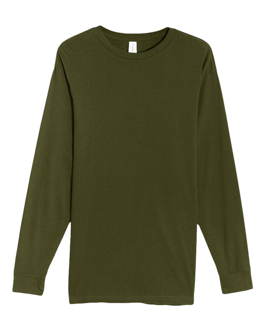 Heavyweight Long Sleeve T-Shirt - Front - B493C9542 - Army Green