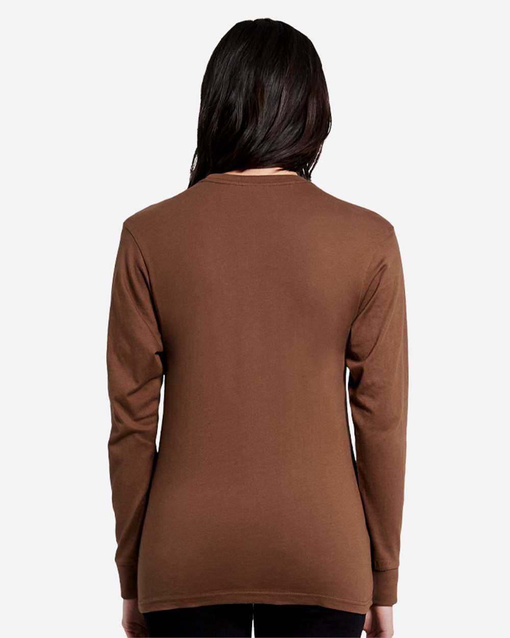 Heavyweight Long Sleeve T-Shirt - OnModelBack - B493C9602 - Chestnut