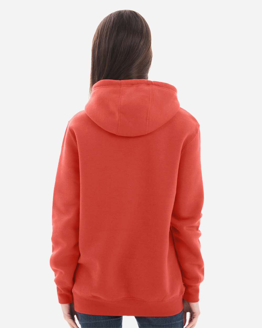 Unisex Heavyweight Pullover Hooded Sweatshirt - OnModelBack - B500C9662 - Paprika