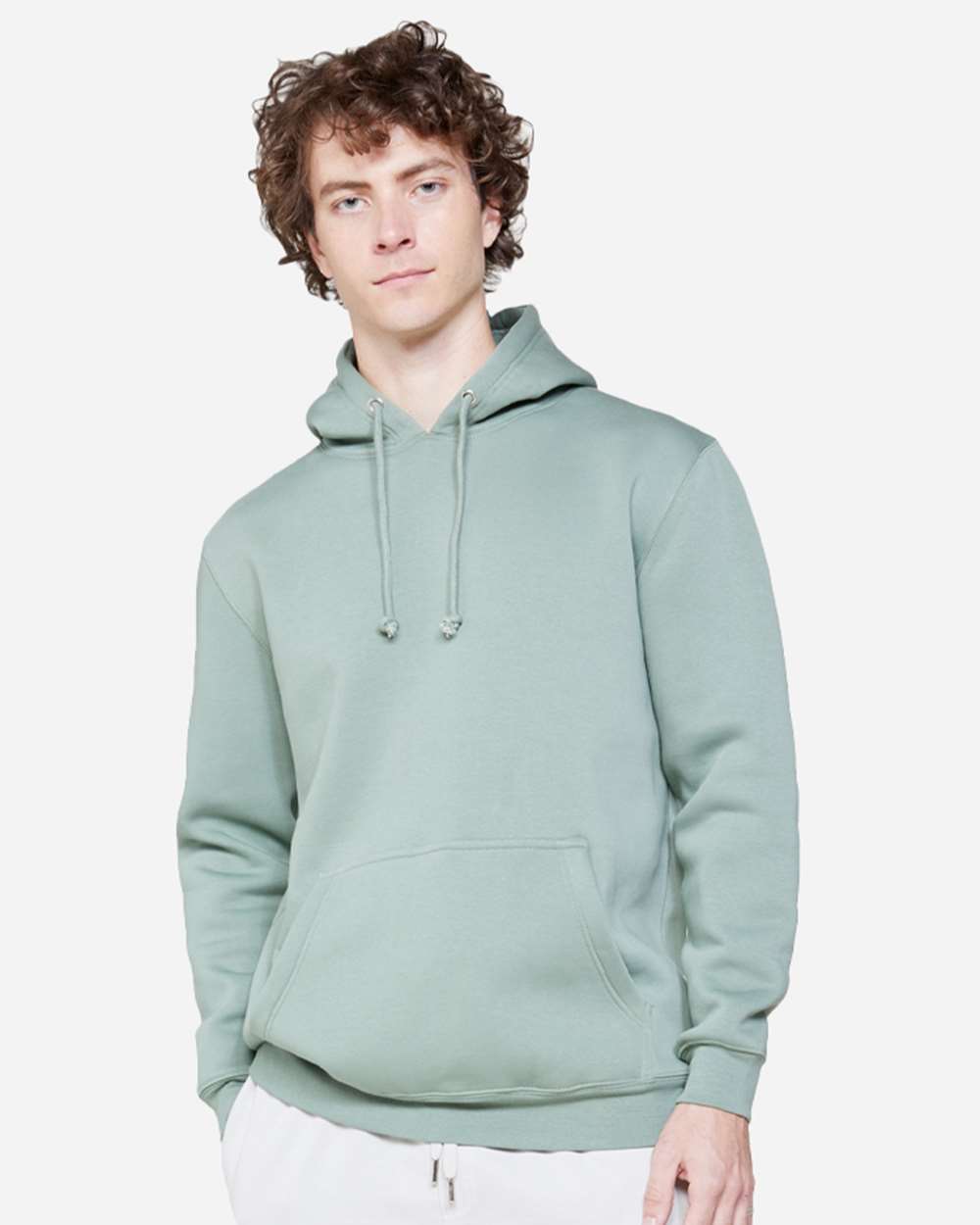 Unisex Heavyweight Pullover Hooded Sweatshirt - OnModelFront - B500C9542 - Sage