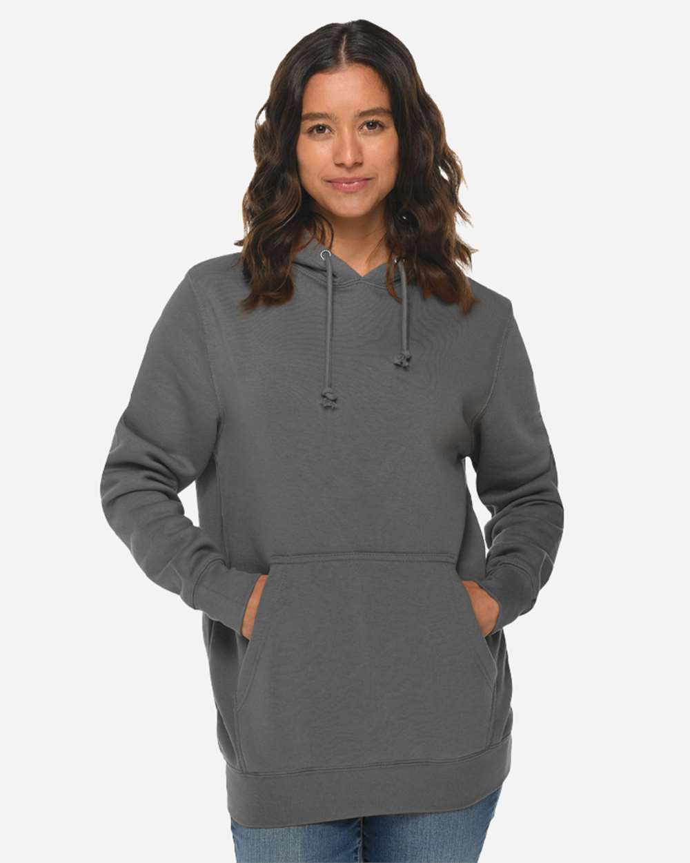 Unisex Heavyweight Pullover Hooded Sweatshirt - OnModelFront - B500C9592 - Storm