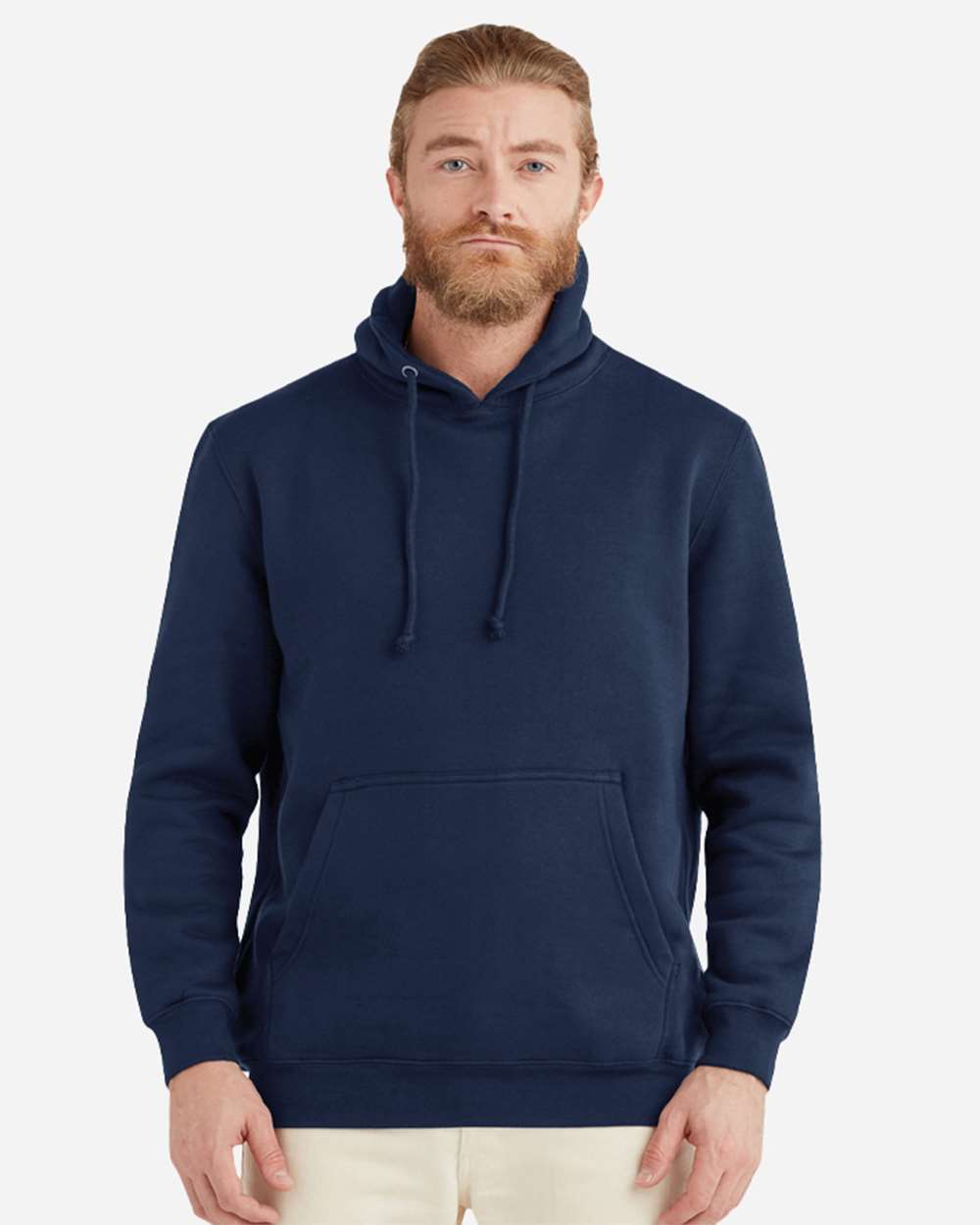 Unisex Heavyweight Pullover Hooded Sweatshirt - OnModelFront - B500C9652 - Navy