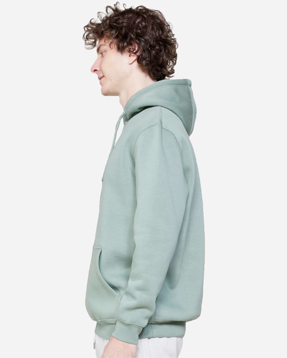 Unisex Heavyweight Pullover Hooded Sweatshirt - OnModelSide - B500C9542 - Sage