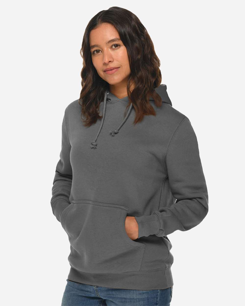 Unisex Heavyweight Pullover Hooded Sweatshirt - OnModelSide - B500C9592 - Storm