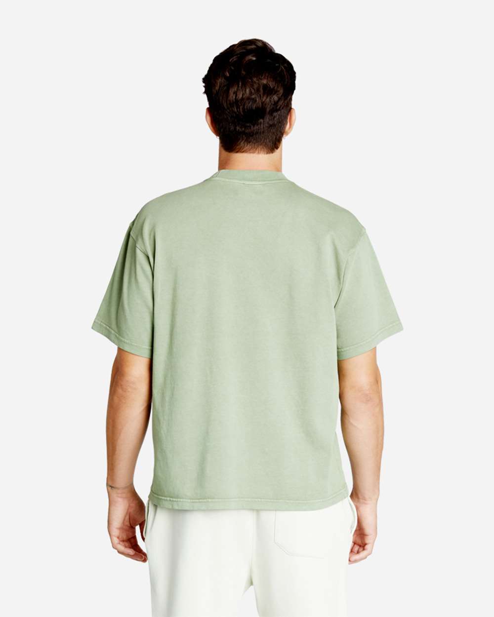 Urban Heavyweight T-Shirt - OnModelBack - B497C9542 - Oil Green
