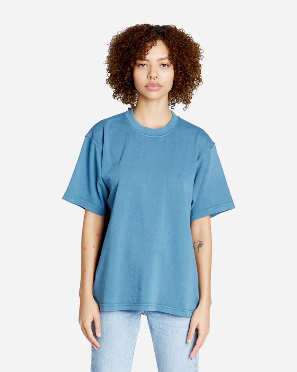 Urban Heavyweight T-Shirt - OnModelFront - B497C9252 - Pebble Blue