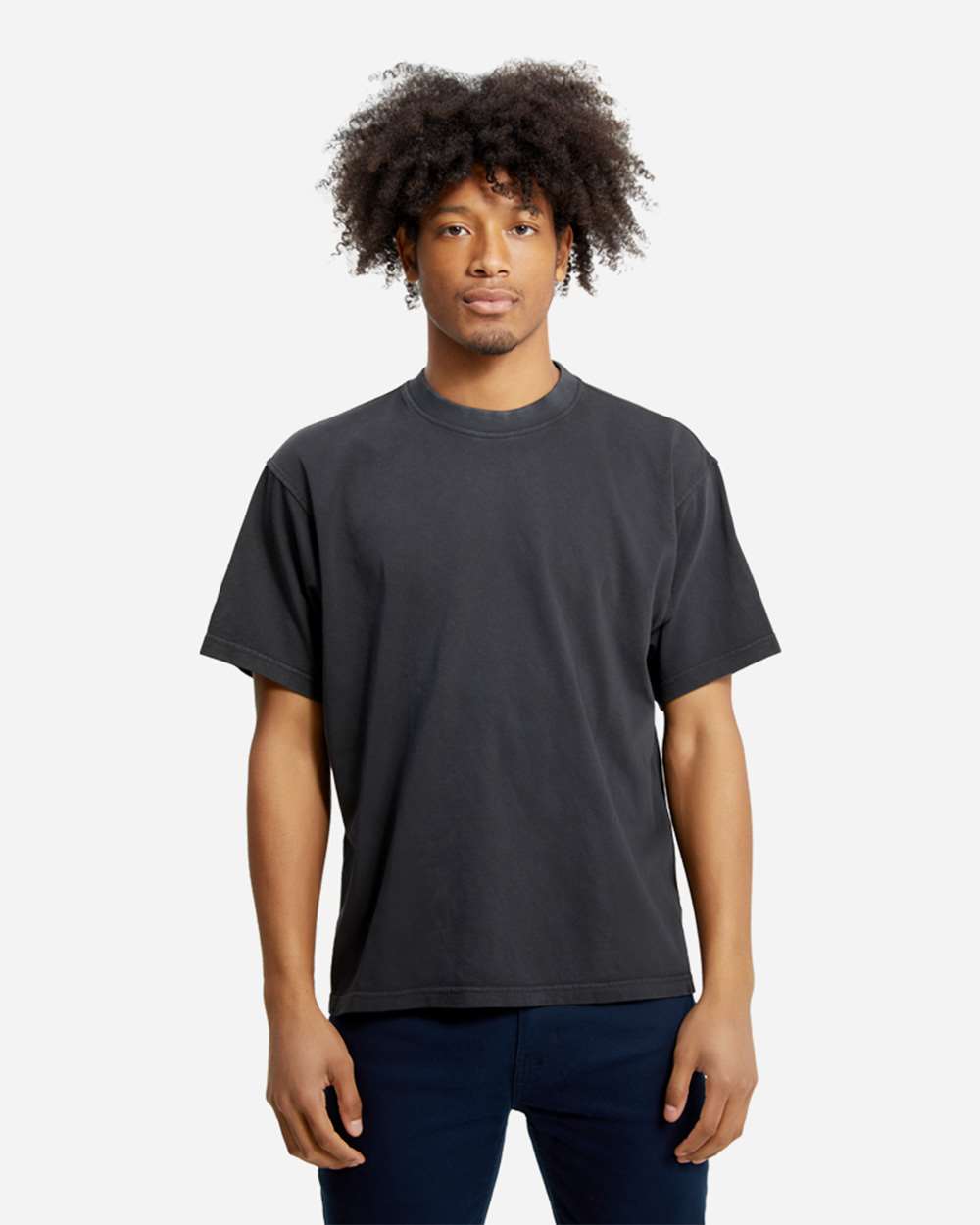 Urban Heavyweight T-Shirt - OnModelFront - B497C9502 - Black