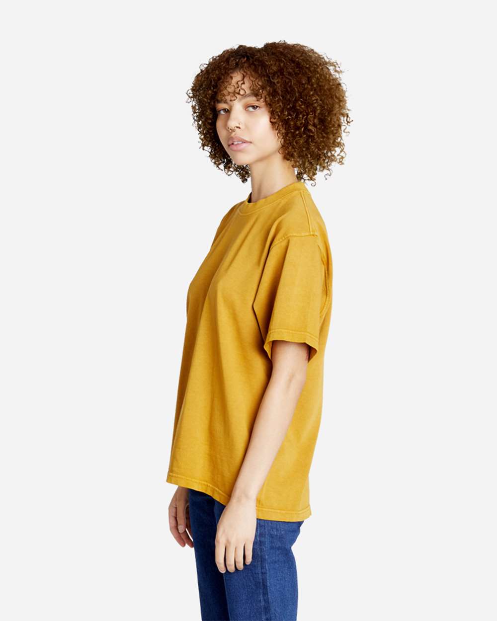 Urban Heavyweight T-Shirt - OnModelSide - B497C9112 - Peanut Butter