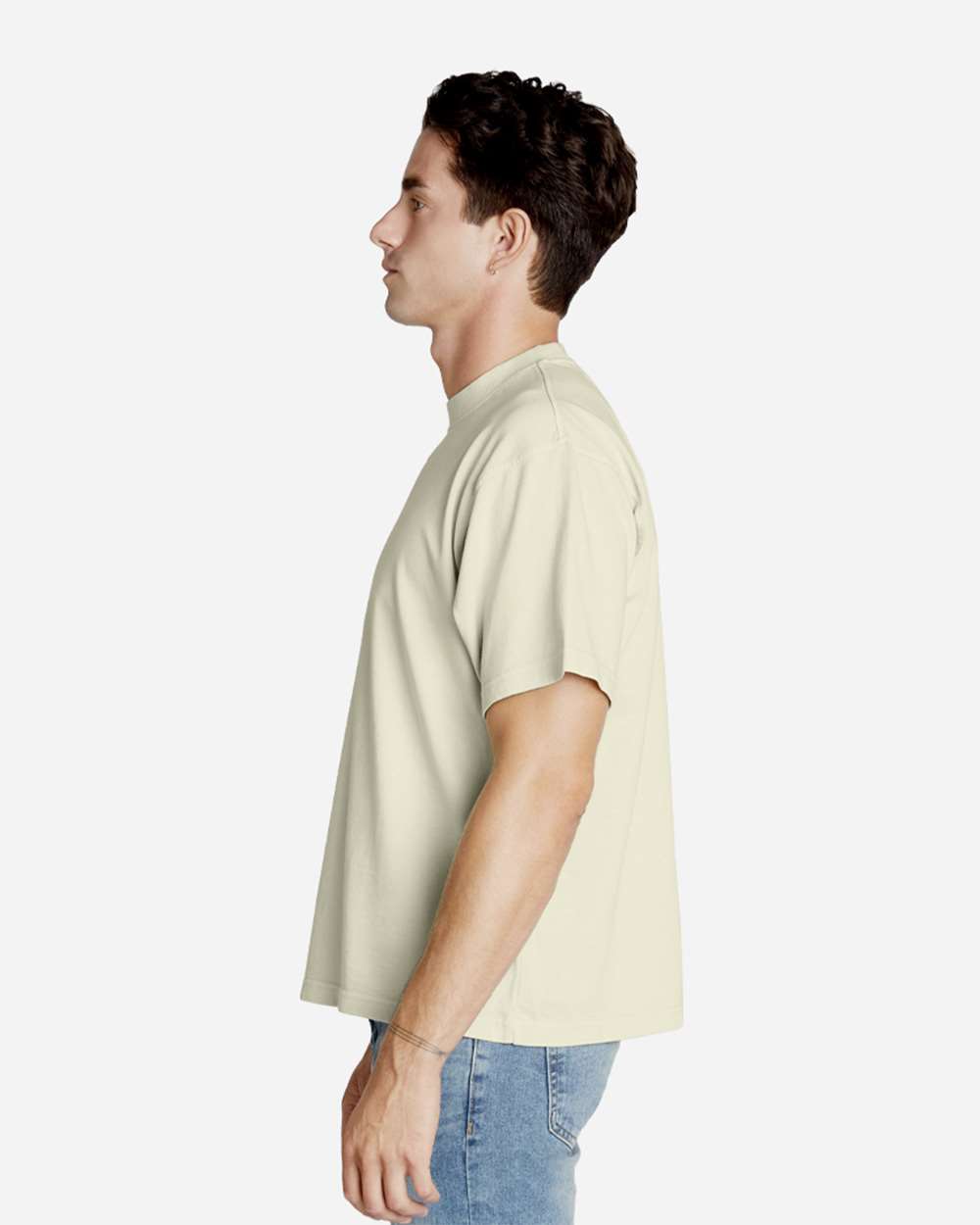 Urban Heavyweight T-Shirt - OnModelSide - B497C9172 - Pistachio