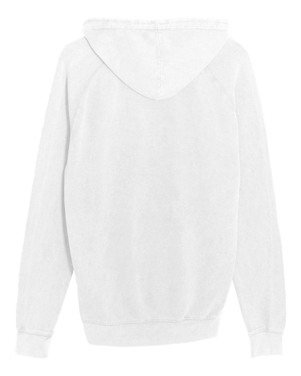 Unisex Vintage Raglan Hooded Sweatshirt - Back - B502C9002 - Vintage White