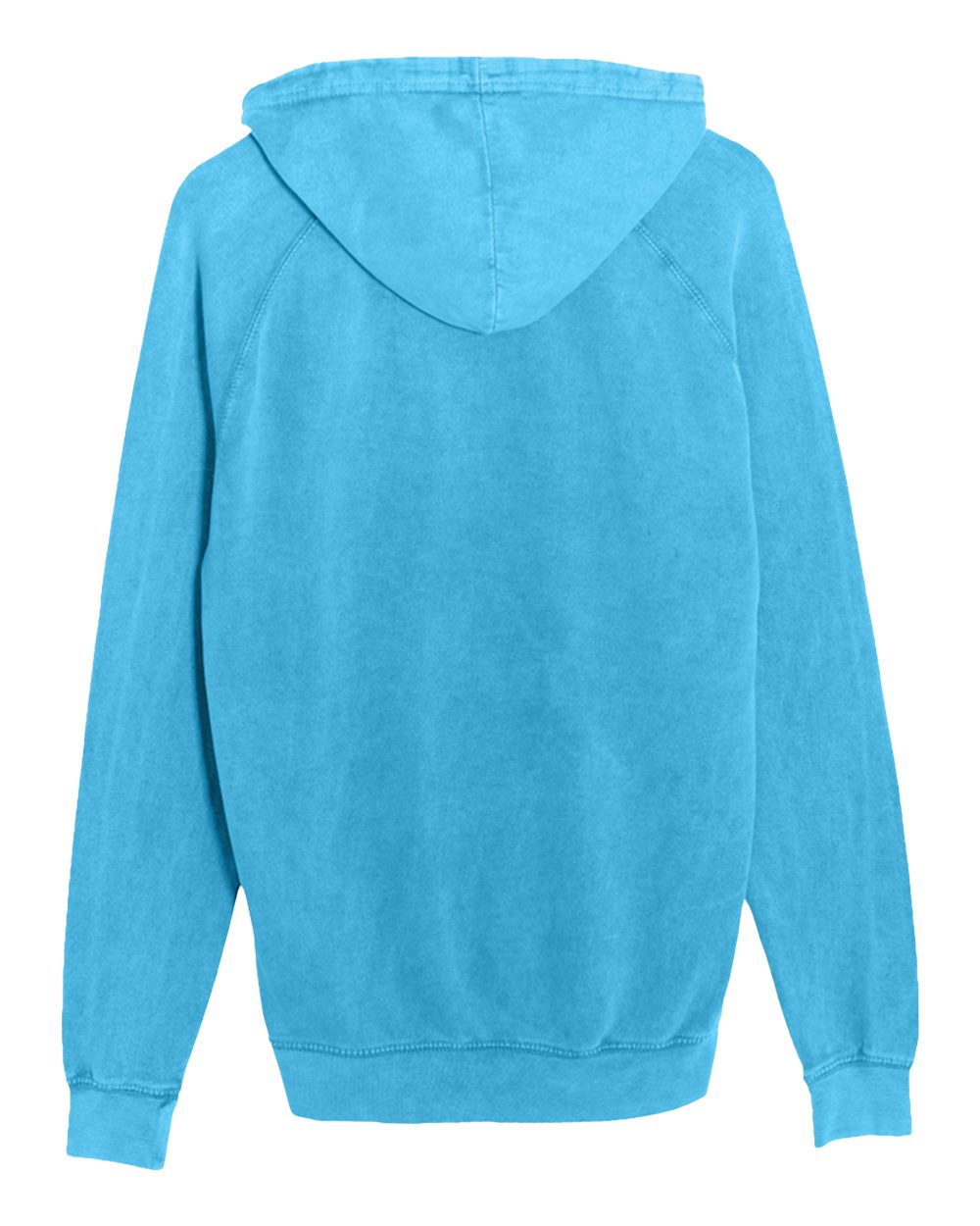 Unisex Vintage Raglan Hooded Sweatshirt - Back - B502C9252 - Vintage Lake