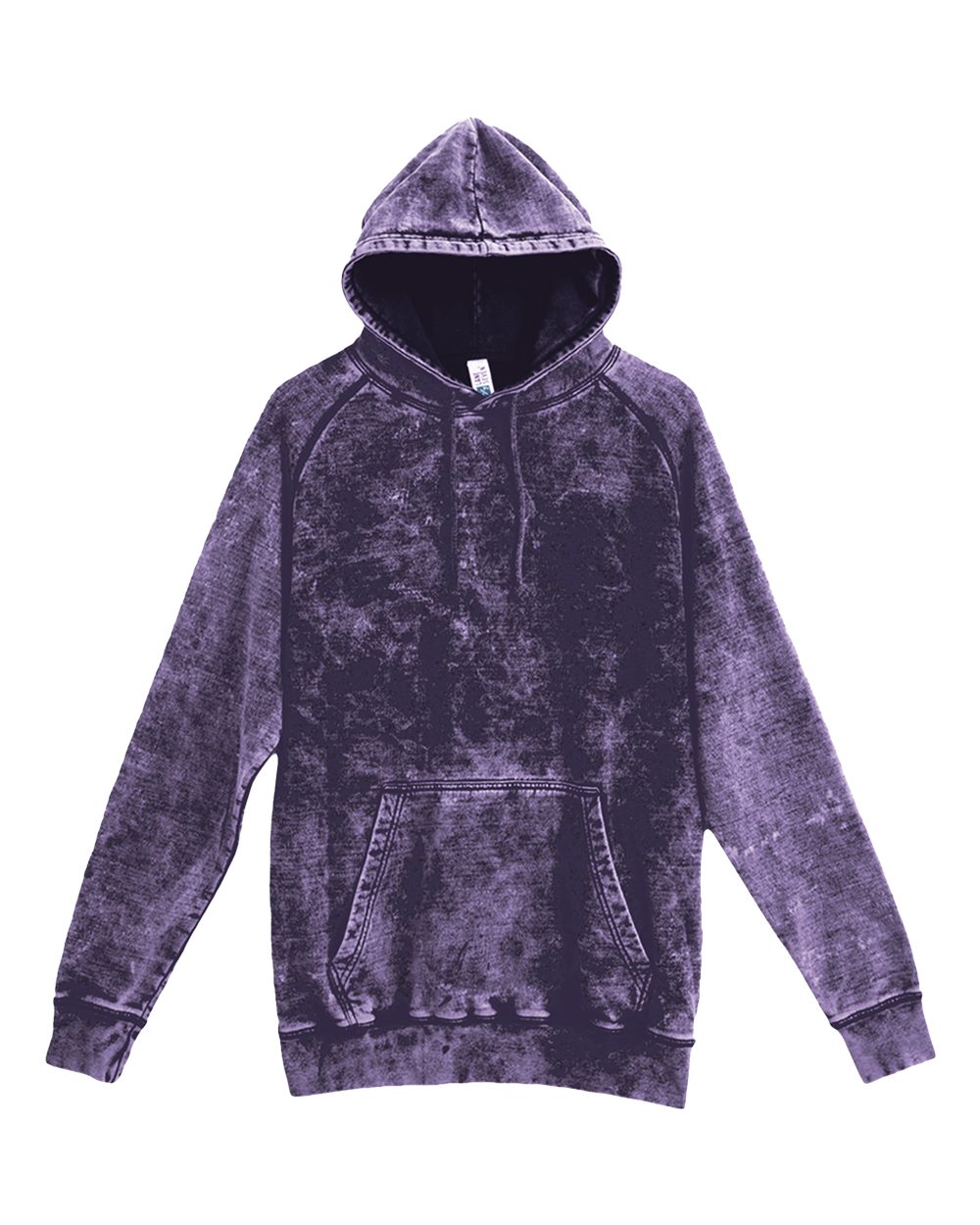 Unisex Vintage Raglan Hooded Sweatshirt - Front - B502C9672 - Cloud Purple
