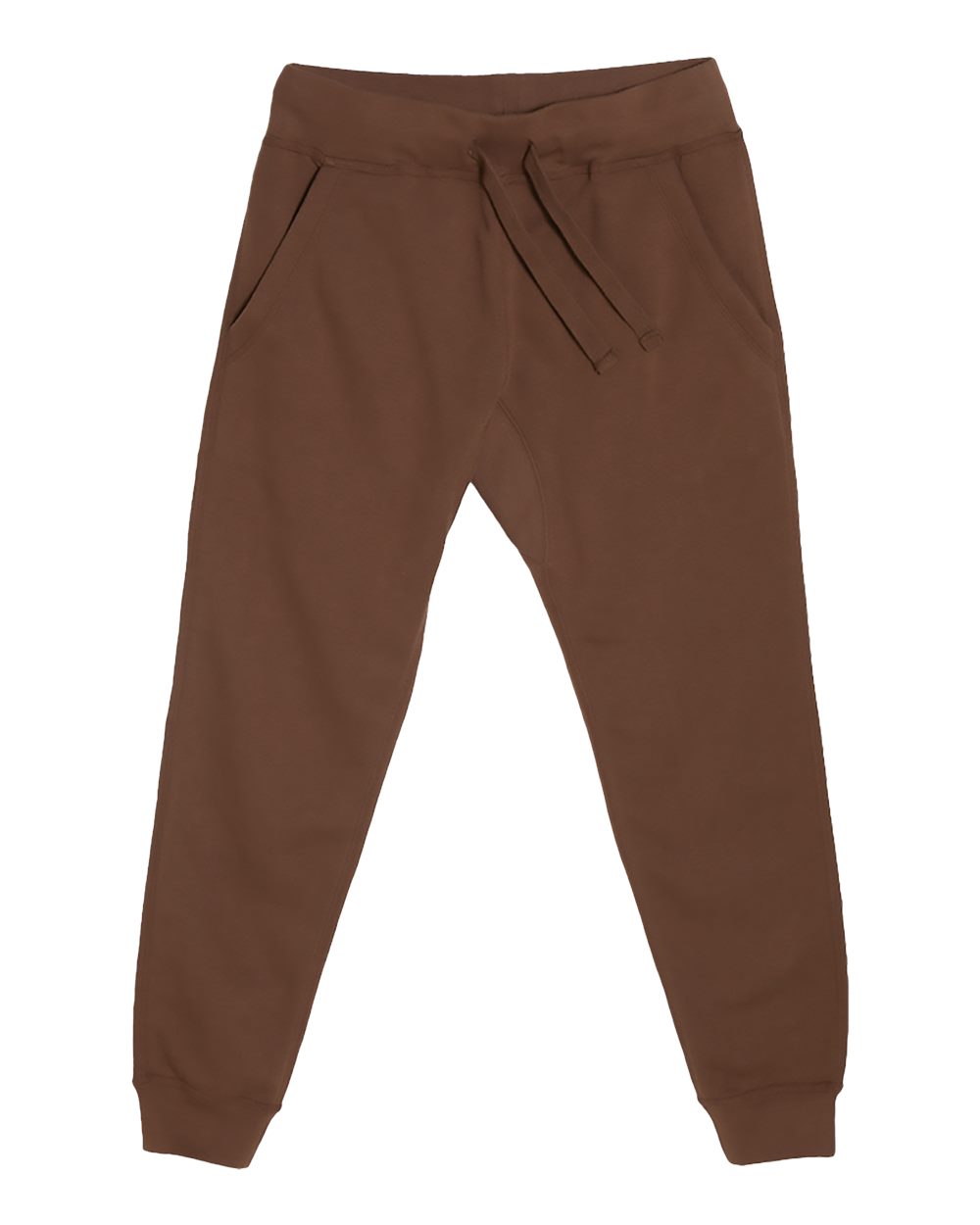 Unisex Premium Jogger Pants - Front - B503C9602 - Chestnut