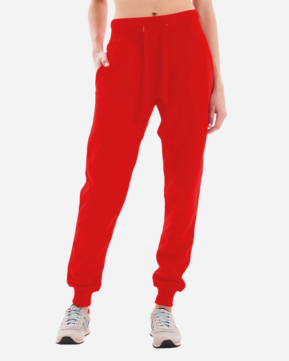 Unisex Premium Jogger Pants - OnModelFront - B503C9702 - Red