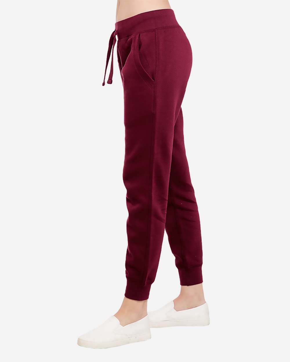 Unisex Premium Jogger Pants - OnModelSide - B503C9533 - Burgundy