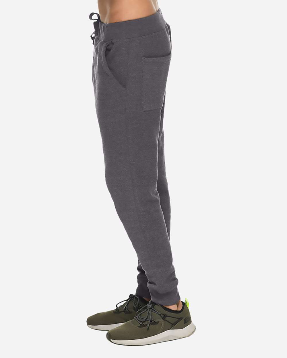 Unisex Premium Jogger Pants - OnModelSide - B503C9592 - Charcoal Heather