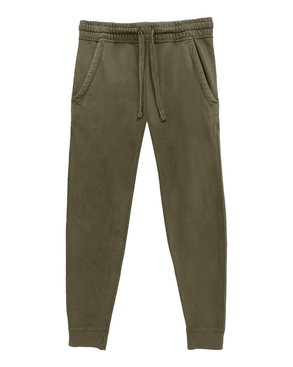 Unisex Vintage Joggers - Front - B504C9542 - Vintage Olive