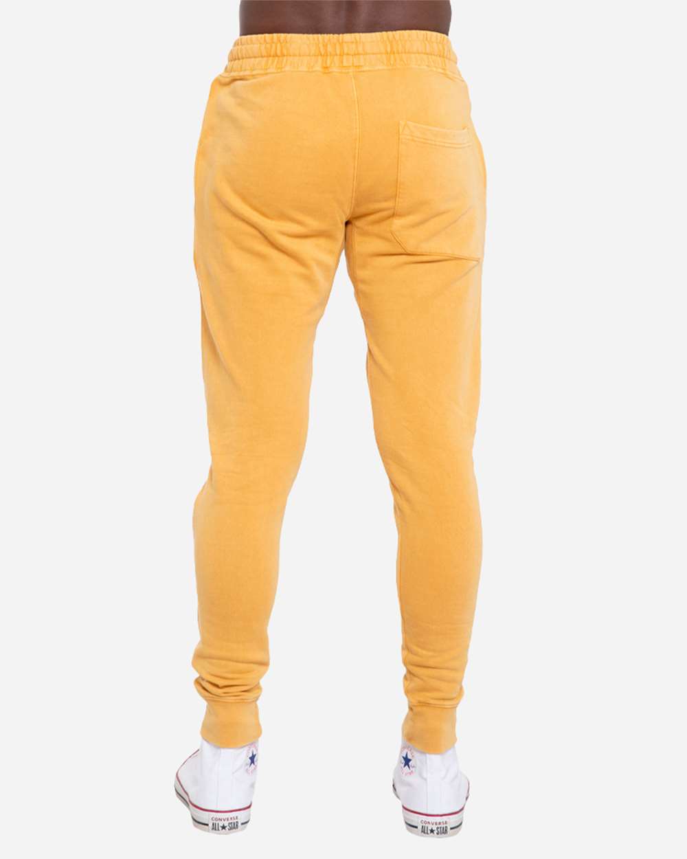 Unisex Vintage Joggers - OnModelBack - B504C9122 - Vintage Mustard