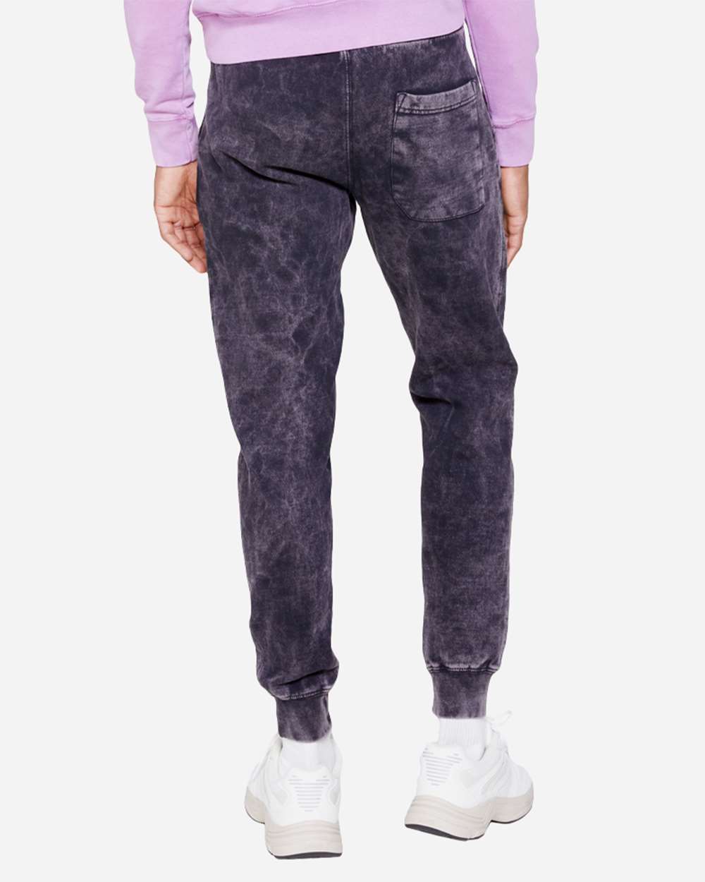 Unisex Vintage Joggers - OnModelBack - B504C9502 - Cloud Black