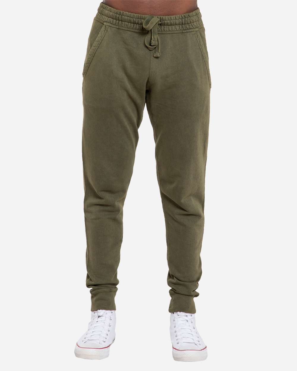 Unisex Vintage Joggers - OnModelFront - B504C9542 - Vintage Olive
