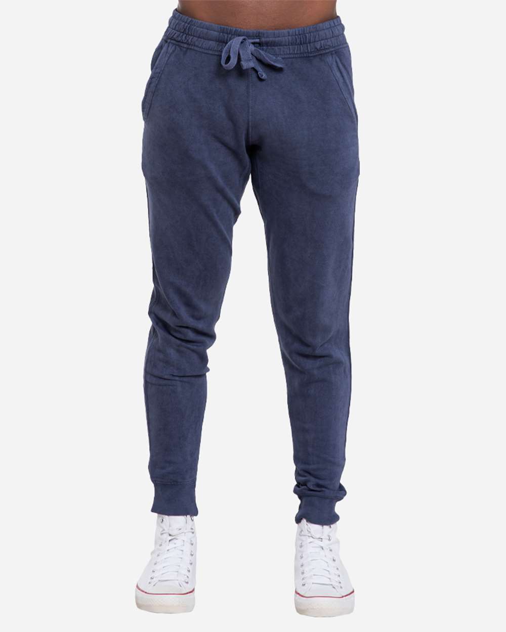 Unisex Vintage Joggers - OnModelFront - B504C9652 - Vintage Denim
