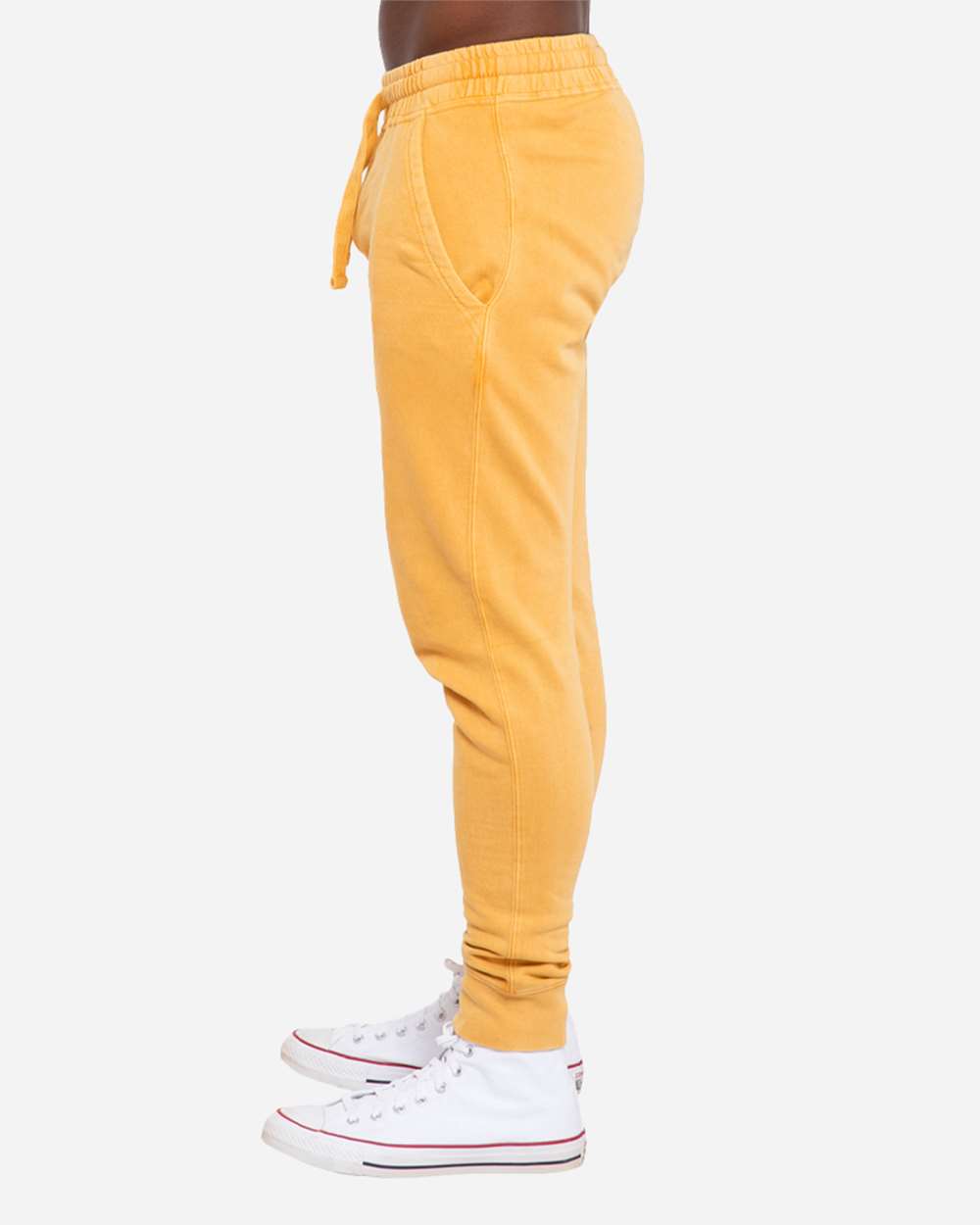 Unisex Vintage Joggers - OnModelSide - B504C9122 - Vintage Mustard