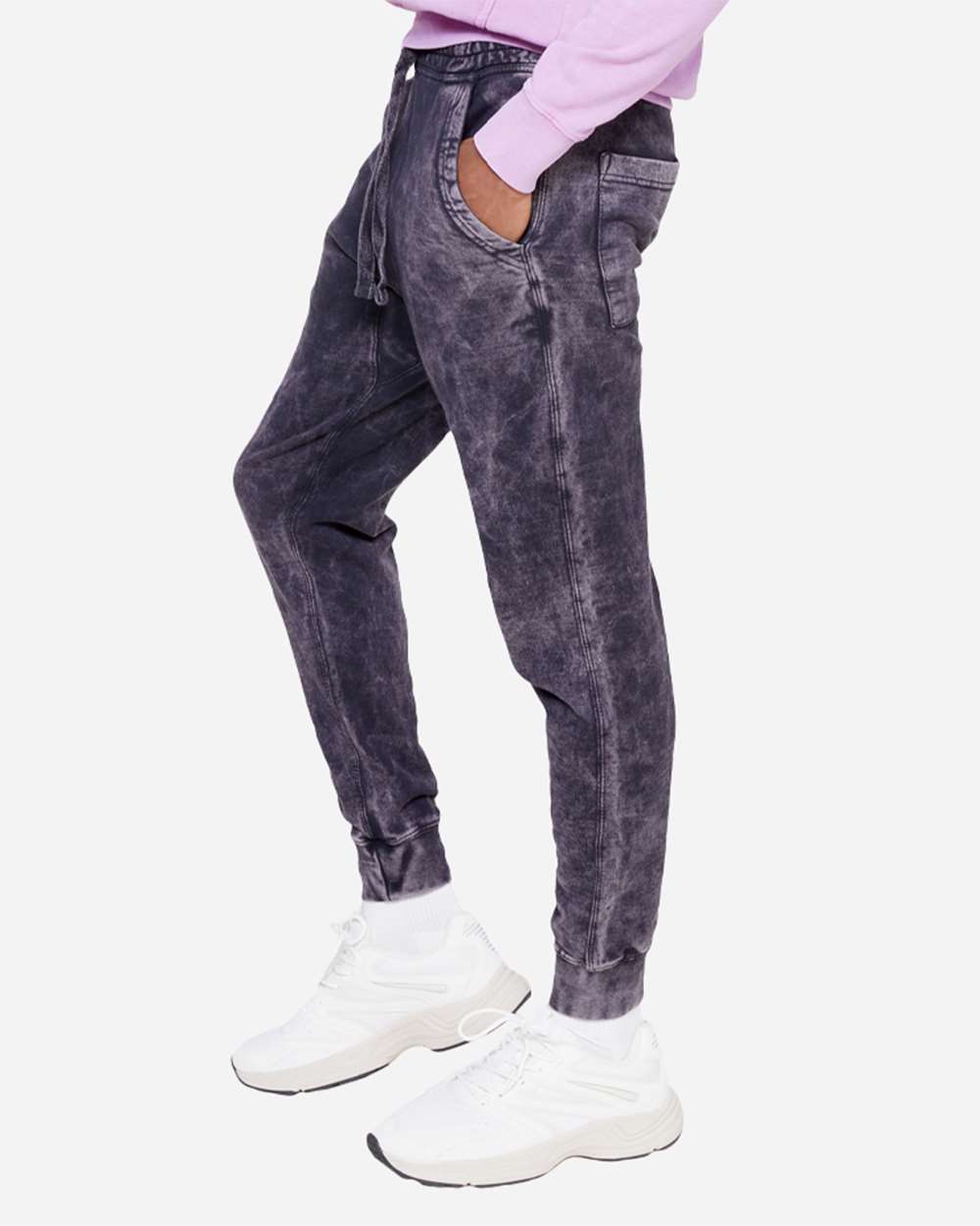 Unisex Vintage Joggers - OnModelSide - B504C9502 - Cloud Black