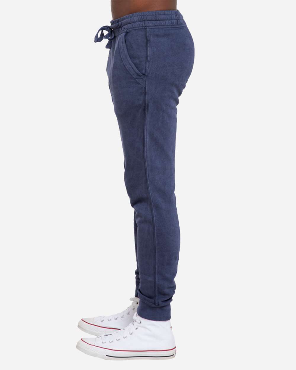Unisex Vintage Joggers - OnModelSide - B504C9652 - Vintage Denim