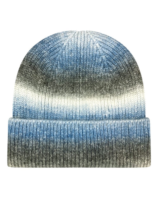 Tie-Dyed Ribbed Beanie - Front - B29095250 - Blue Ice