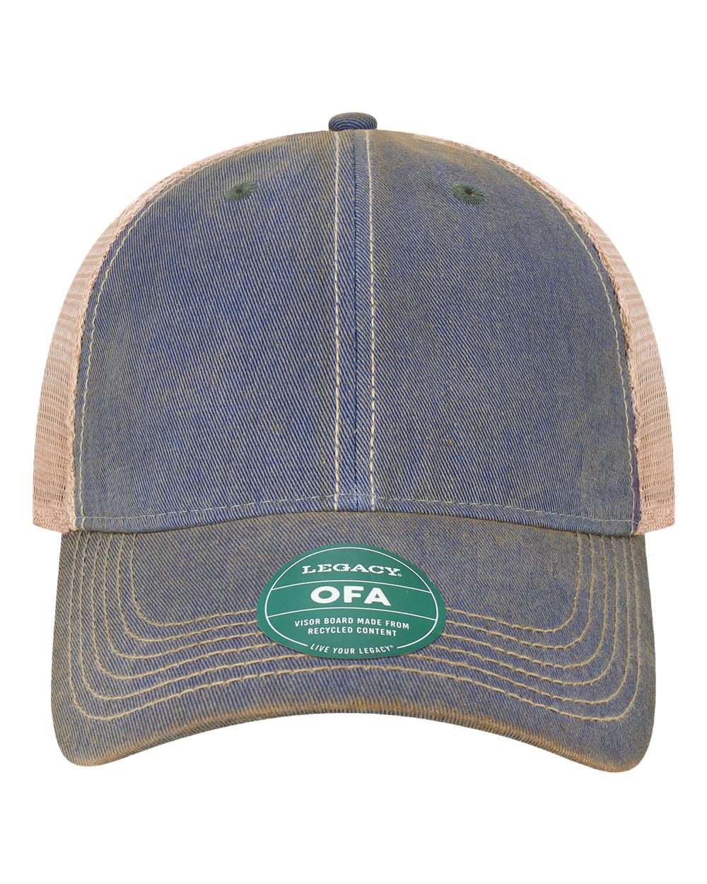 Old Favorite Trucker Cap - Front - B57295250 - Royal/ Khaki