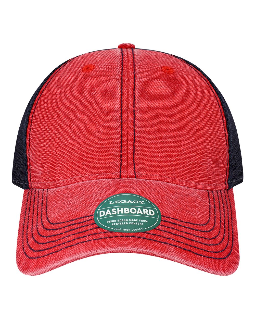Dashboard Trucker Cap - Front - B57395120 - Scarlet Red/ Navy
