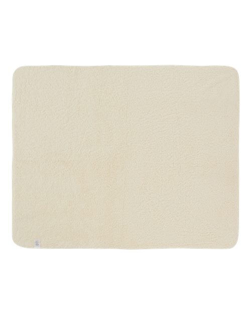 Sublimation Micro Mink Sherpa Plush Blanket - Back - B08466000 - White