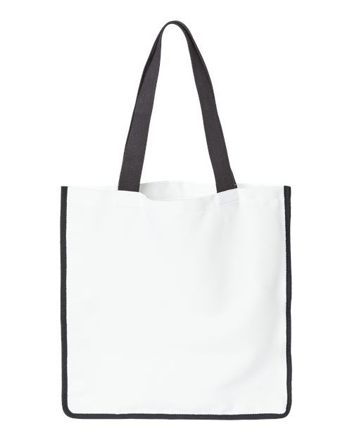 Sublimation Medium Tote - Front - B09566500 - White/ Black