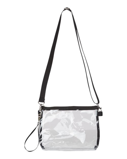 Classic Clear Stadium Purse/Handbag - Back - B00866500 - Black