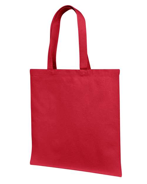 Cotton Canvas Tote Bag With Self Fabric Handles - Front - B65666700 - Red