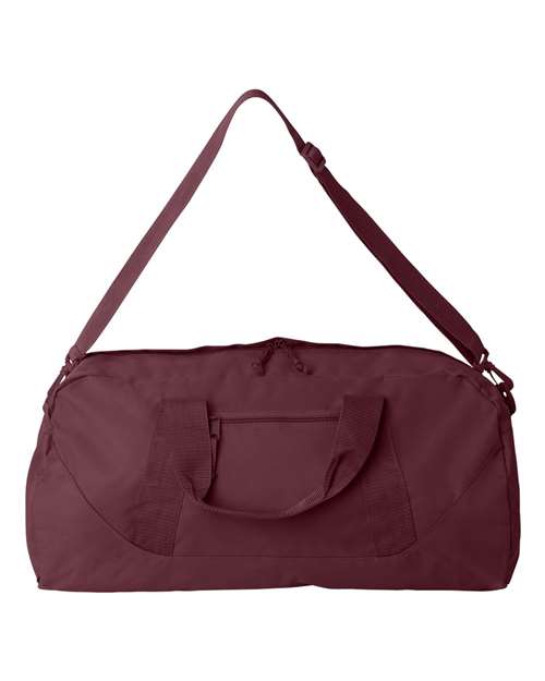 Recycled 23 1/2" Large Duffel Bag - Front - B82066530 - Maroon