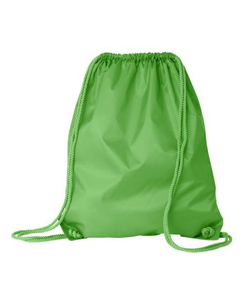 Large Drawstring Pack with DUROcord - Front - B82566170 - Lime Green