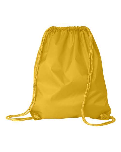 Large Drawstring Pack with DUROcord - Front - B82566410 - Bright Yellow
