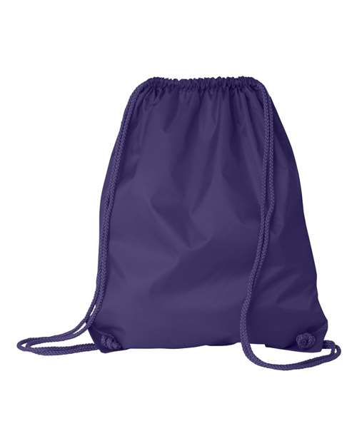 Large Drawstring Pack with DUROcord - Front - B82566670 - Purple