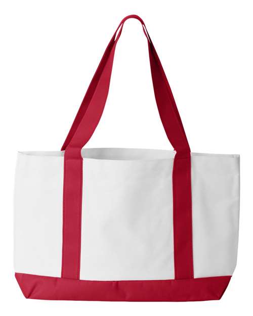 P&O Cruiser Tote - Back - B71566700 - White/ Red