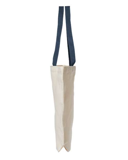 Natural Tote with Contrast-Color Handles - DirectSide - B73066650 - Natural/ Navy