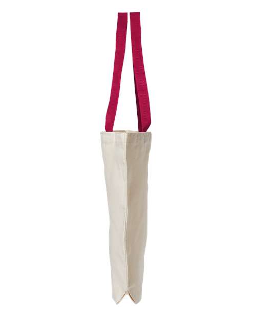 Natural Tote with Contrast-Color Handles - DirectSide - B73066700 - Natural/ Red